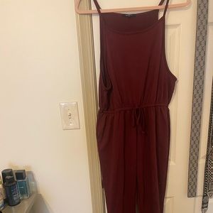 Burgundy jumpsuit